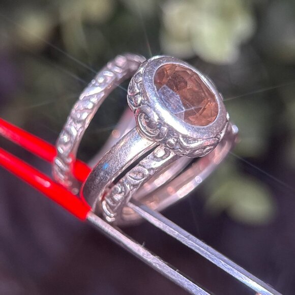 Silpada Smoky Topaz Ring Set - Picture 7 of 11